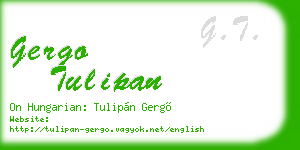 gergo tulipan business card